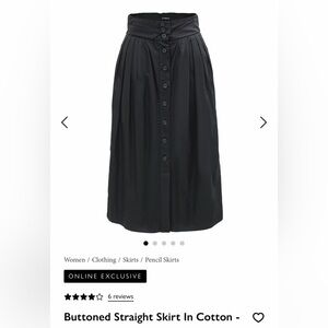 Chic Black Button-Front Pencil Skirt